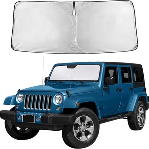 Econour Windshield Sun Shade Compatible for Rivian R1S R1T 2022-2025 2026 | Sun Visor for Front Windshield & Window Sun Shade Cover, UV Heat Blocker & Protector, Car Accessories(for Jeep Wrangler 1997–2017)