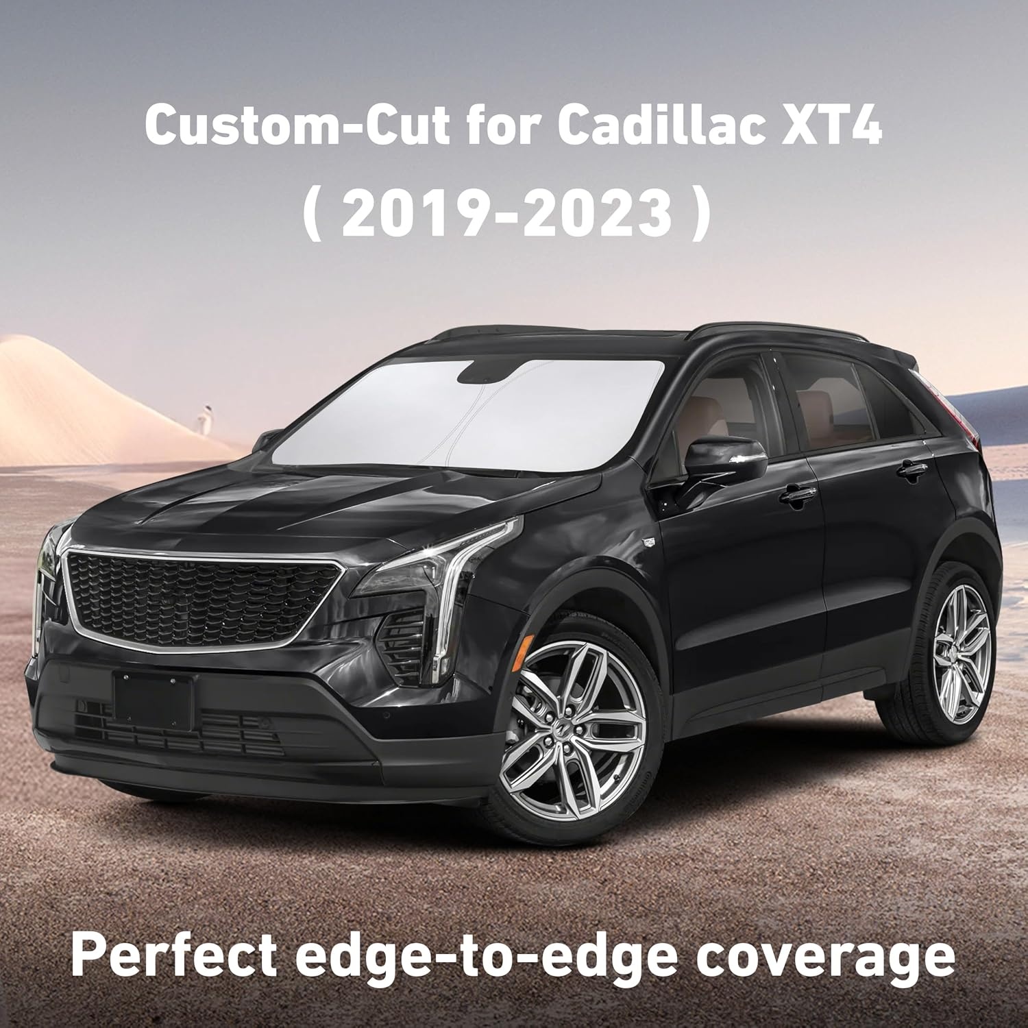 image:imageEcoNour Windshield Sunshade Compatible for Cadillac XT4 20192023 2024 2025 Sun Visor for Front Windshield amp Window Sun Shade Cover UV Heat Blocker amp Protector Car Accessories