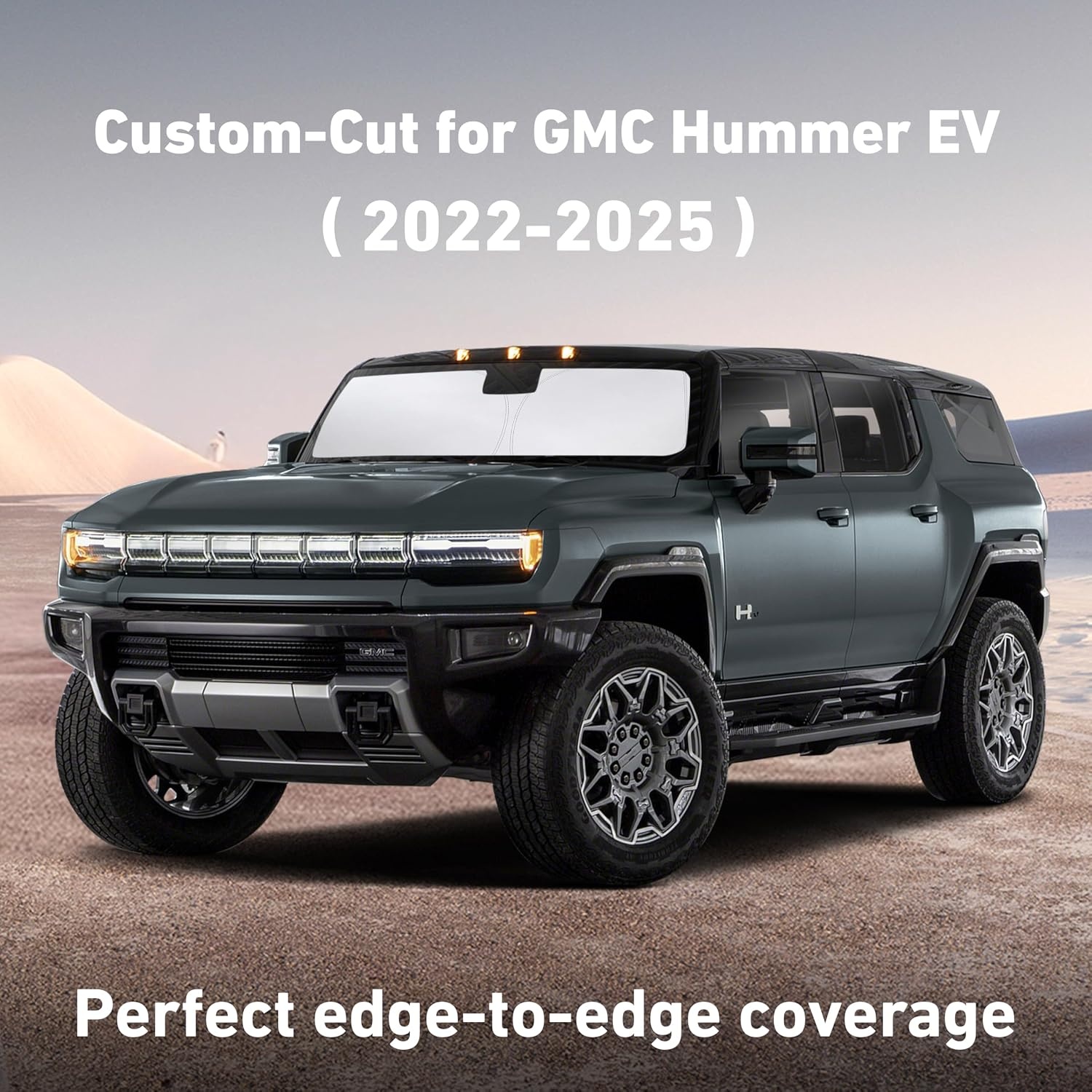 image:imageEcoNour Windshield Sunshade Compatible for GMC Hummer EV 20222024 2025 Sun Visor for Front Windshield amp Window Sun Shade Cover UV Heat Blocker amp Protector Car Accessories