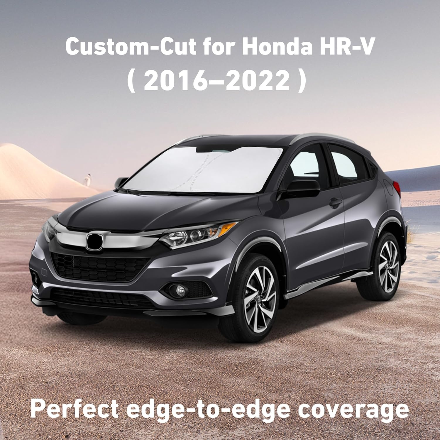 image:imageEcoNour Windshield Sunshade Compatible for Honda HRV 20162020 2021 2022 Sun Visor for Front Windshield amp Window Sun Shade Cover UV Heat Blocker amp Protector Car Accessories