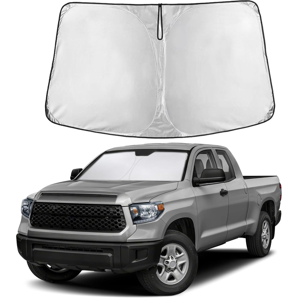 image:imageEcoNour Windshield Sun Shade Compatible for Toyota Tundra 20222025 2026 Custom Fit Pickup Truck Front Window Sunshade Foldable UV amp Heat Reflective Sun Visor