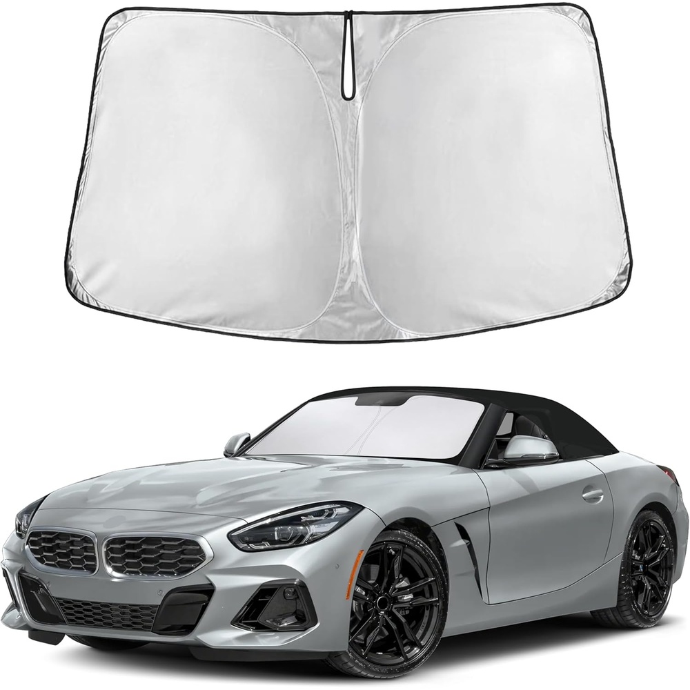image:imageEcoNour Windshield Sunshade Compatible for BMW Z4 M2 M8 20032024 2025 2026  Sun Visor for Front Windshield amp Window Sun Shade Cover UV Heat Blocker amp Protector Car Accessories