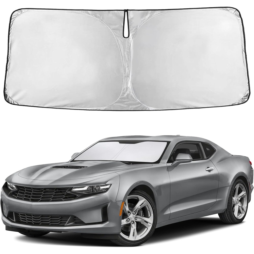 image:imageEcoNour Windshield Sunshade Compatible for Chevrolet Camaro 20162024 2025  Sun Visor for Front Windshield amp Window Sun Shade Cover UV Heat Blocker amp Protector Car Accessories