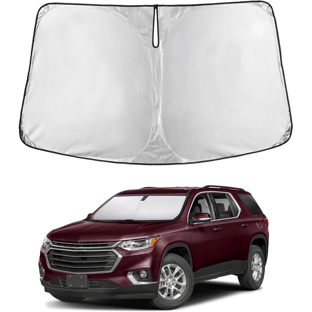 image:imageEcoNour Windshield Sunshade Compatible for Chevrolet Traverse 20182026  Sun Visor for Front Windshield amp Window Sun Shade Cover UV Heat Blocker amp Protector Car Accessories