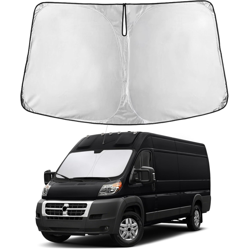 image:imageEcoNour Windshield Sunshade Compatible for Dodge RAM Promaster 20142026 Sun Visor for Front Windshield amp Window Sun Shade Cover UV Heat Blocker amp Protector Car Accessories