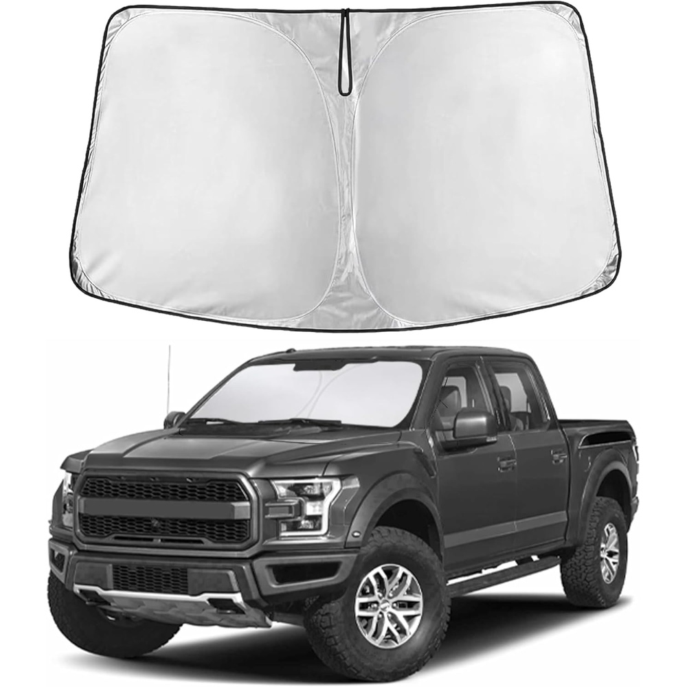 image:imageEcoNour Windshield Sunshade Compatible for Ford F150 20152018 2019 2020 Sun Visor for Front Windshield amp Window Sun Shade Cover UV Heat Blocker amp Protector Car Accessories