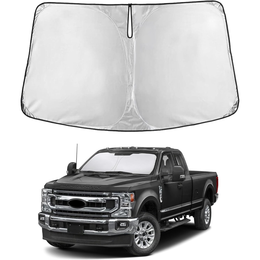 image:imageEcoNour Windshield Sunshade Compatible for Ford Super Duty 20172025 2026 F250 F350 F450 F550 Sun Visor for Front Windshield amp Window Sun Shade Cover UV Heat Protector Car Accessories