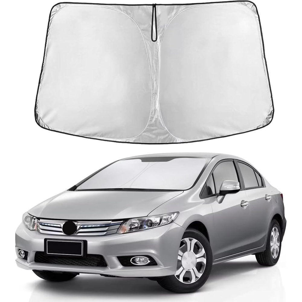 image:imageEcoNour Windshield Sunshade Compatible for Honda Civic 20062009 2010 2011  Sun Visor for Front Windshield amp Window Sun Shade Cover UV Heat Blocker amp Protector Car Accessories