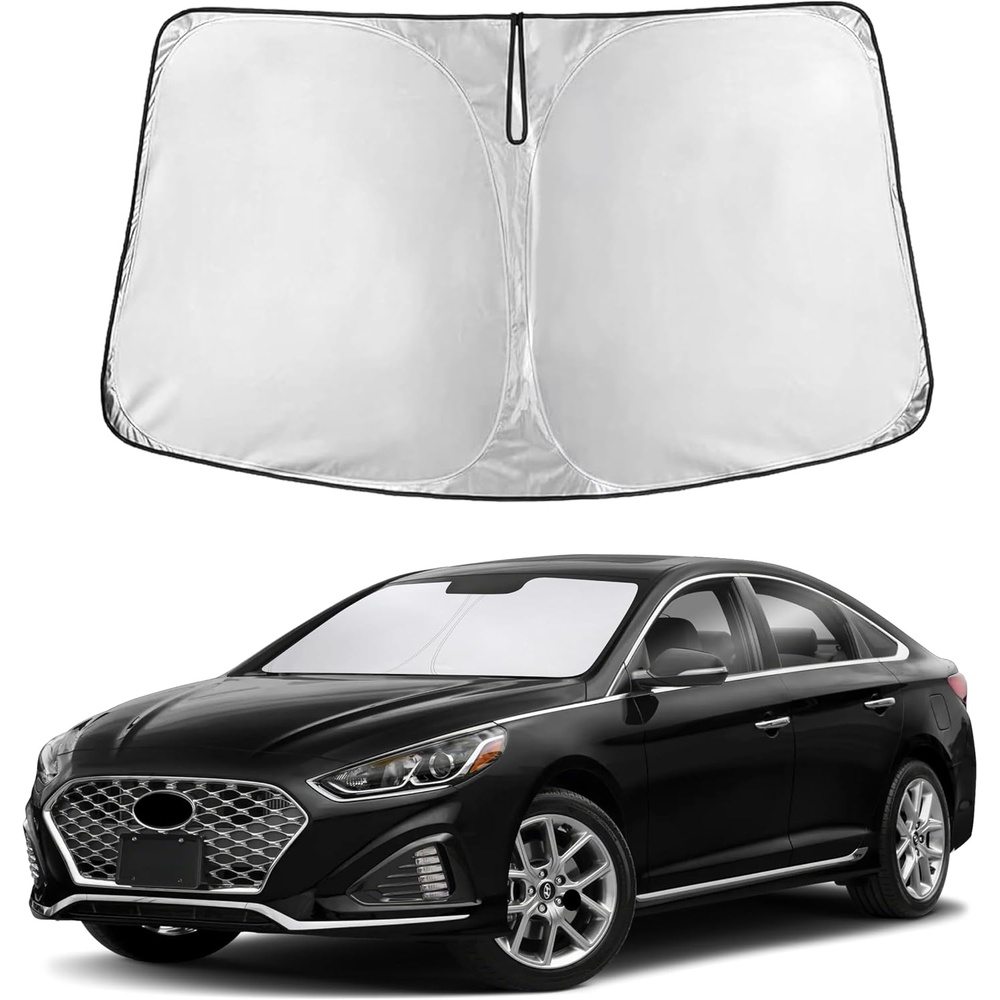 image:imageEcoNour Windshield Sunshade Compatible for Hyundai Sonata 20152018 2019 Sun Visor for Front Windshield amp Window Sun Shade Cover UV Heat Blocker amp Protector Car Accessories