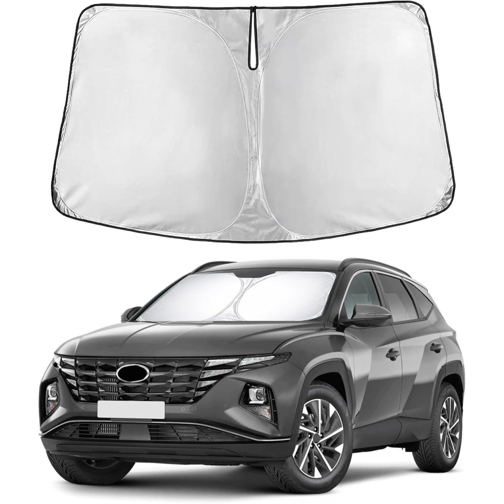 image:imageEcoNour Windshield Sunshade Compatible for Hyundai Tucson 20222025 2026 Sun Visor for Front Windshield amp Window Sun Shade Cover UV Heat Blocker amp Protector Car Accessories