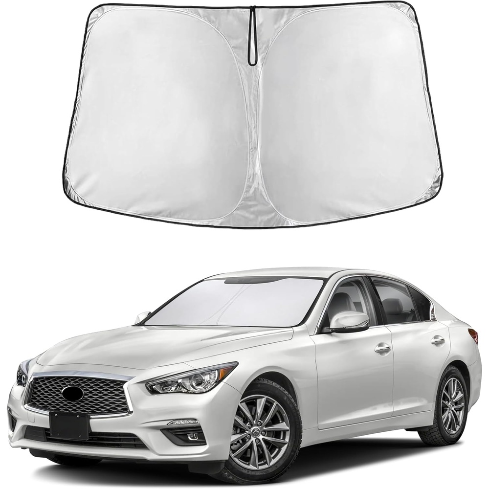image:imageEcoNour Windshield Sunshade Compatible for Infiniti Q50 20142022 2023 2024 Sun Visor for Front Windshield amp Window Sun Shade Cover UV Heat Blocker amp Protector Car Accessories