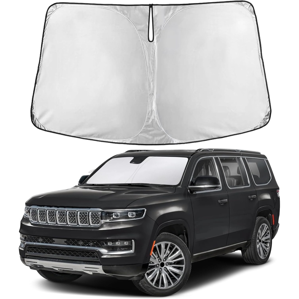 image:imageEcoNour Windshield Sunshade Compatible for Jeep GrandWagoneer 20222026  Sun Visor for Front Windshield amp Window Sun Shade Cover UV Heat Blocker amp Protector Car Accessories