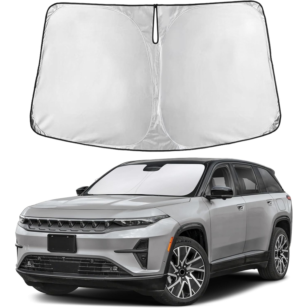 image:imageEcoNour Windshield Sunshade Compatible for Jeep Wagoneer 20222024 2025 Sun Visor for Front Windshield amp Window Sun Shade Cover UV Heat Blocker amp Protector Car Accessories