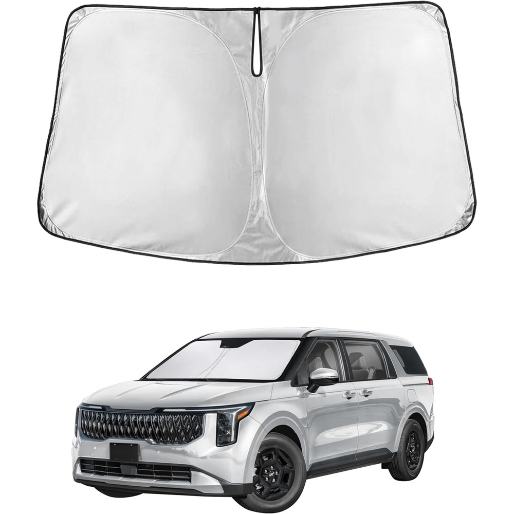image:imageEcoNour Windshield Sunshade Compatible for Kia Carnival 20222024 2025 2026 Sun Visor for Front Windshield amp Window Sun Shade Cover UV Heat Blocker amp Protector Car Accessories