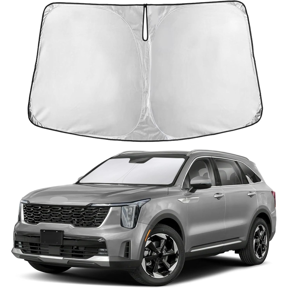 image:imageEcoNour Windshield Sunshade Compatible for Kia Sorento 20212024 2025 2026 Sun Visor for Front Windshield amp Window Sun Shade Cover UV Heat Blocker amp Protector Car Accessories