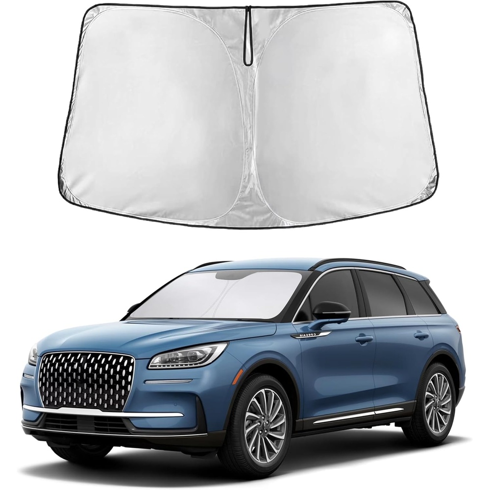 image:imageEcoNour Windshield Sunshade Compatible for Lincoln Corsair 20202025 2026 Sun Visor for Front Windshield amp Window Sun Shade Cover UV Heat Blocker amp Protector Car Accessories