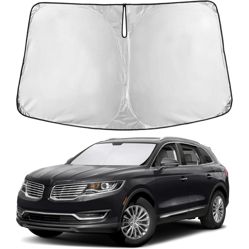 image:imageEcoNour Windshield Sunshade Compatible for Lincoln MKXNautilus 20162021 Sun Visor for Front Windshield amp Window Sun Shade Cover UV Heat Blocker amp Protector Car Accessories