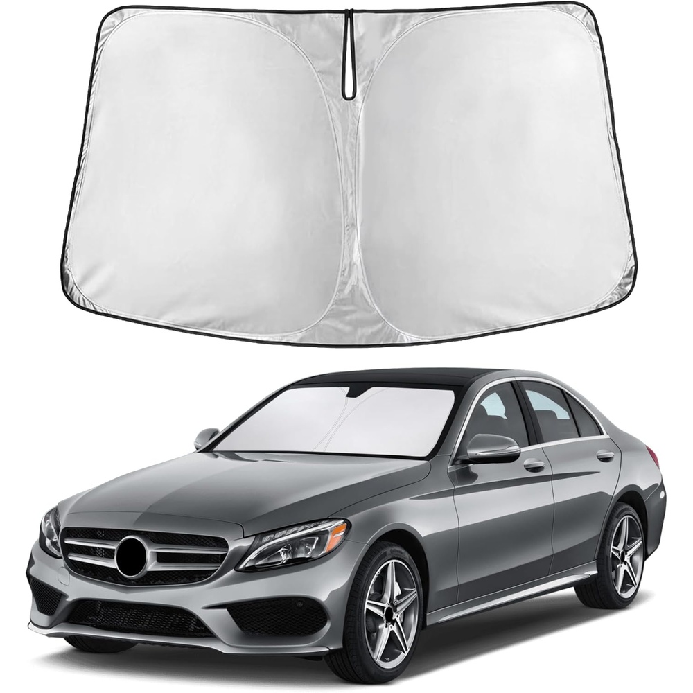 image:imageEcoNour Windshield Sunshade Compatible for Mercedes Benz C Class 20082021 W205 C250 C300 C400 Sun Visor for Front Windshield amp Window Sun Shade Cover UV Heat Protector Car Accessories