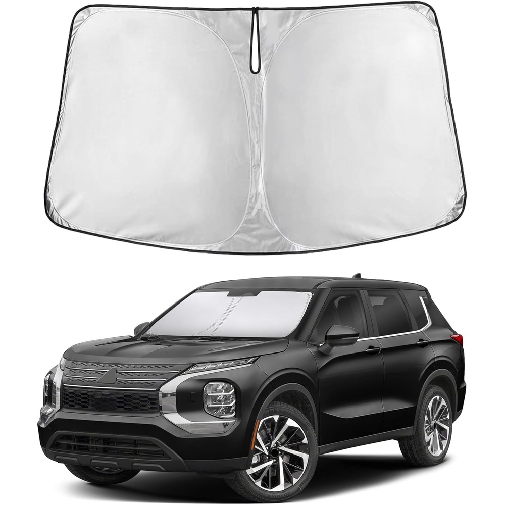image:imageEcoNour Windshield Sunshade Compatible for Mitsubishi Outlander 20222026 Sun Visor for Front Windshield amp Window Sun Shade Cover UV Heat Blocker amp Protector Car Accessories