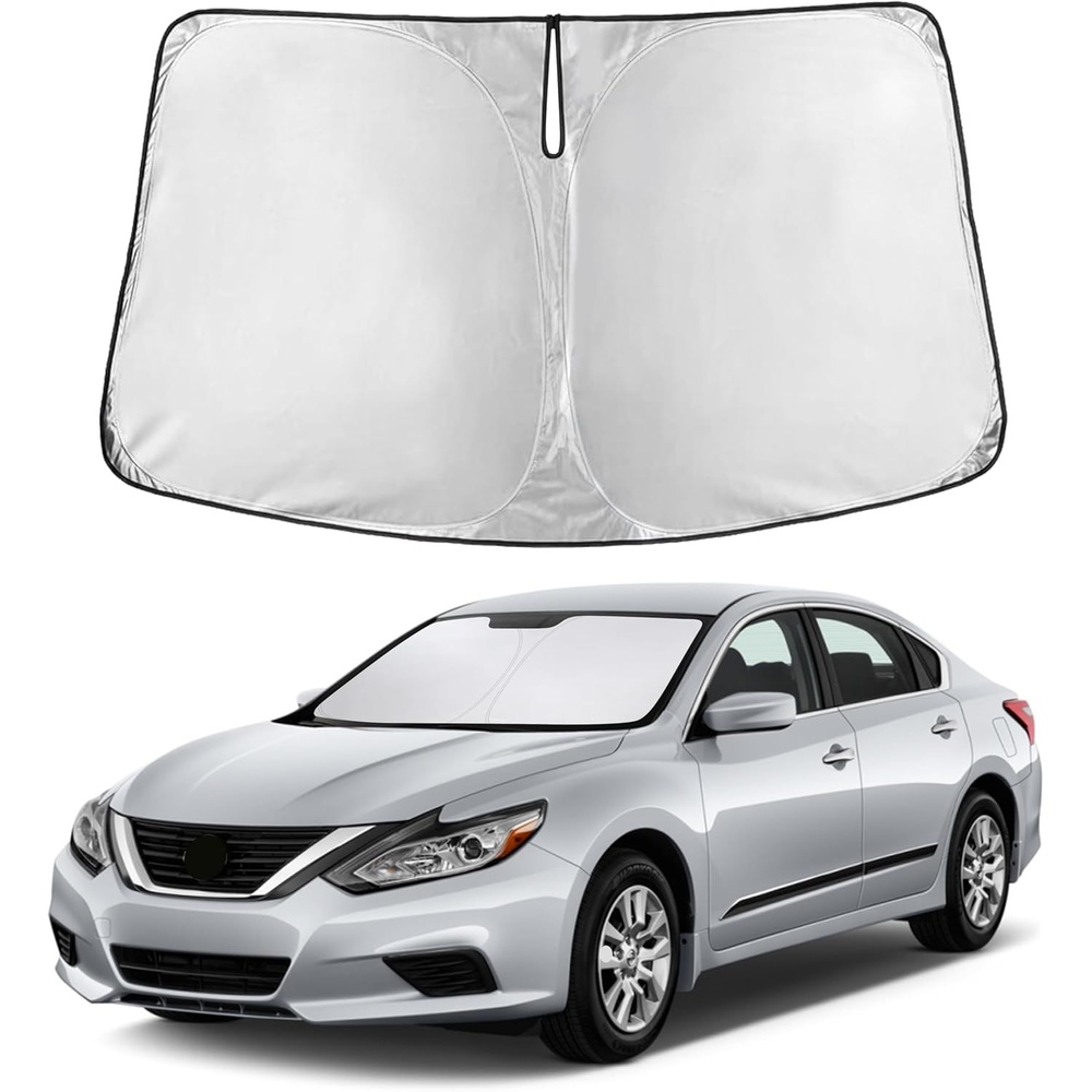image:imageEcoNour Windshield Sunshade Compatible for Nissan Altima 20132017 2018  Sun Visor for Front Windshield amp Window Sun Shade Cover UV Heat Blocker amp Protector Car Accessories