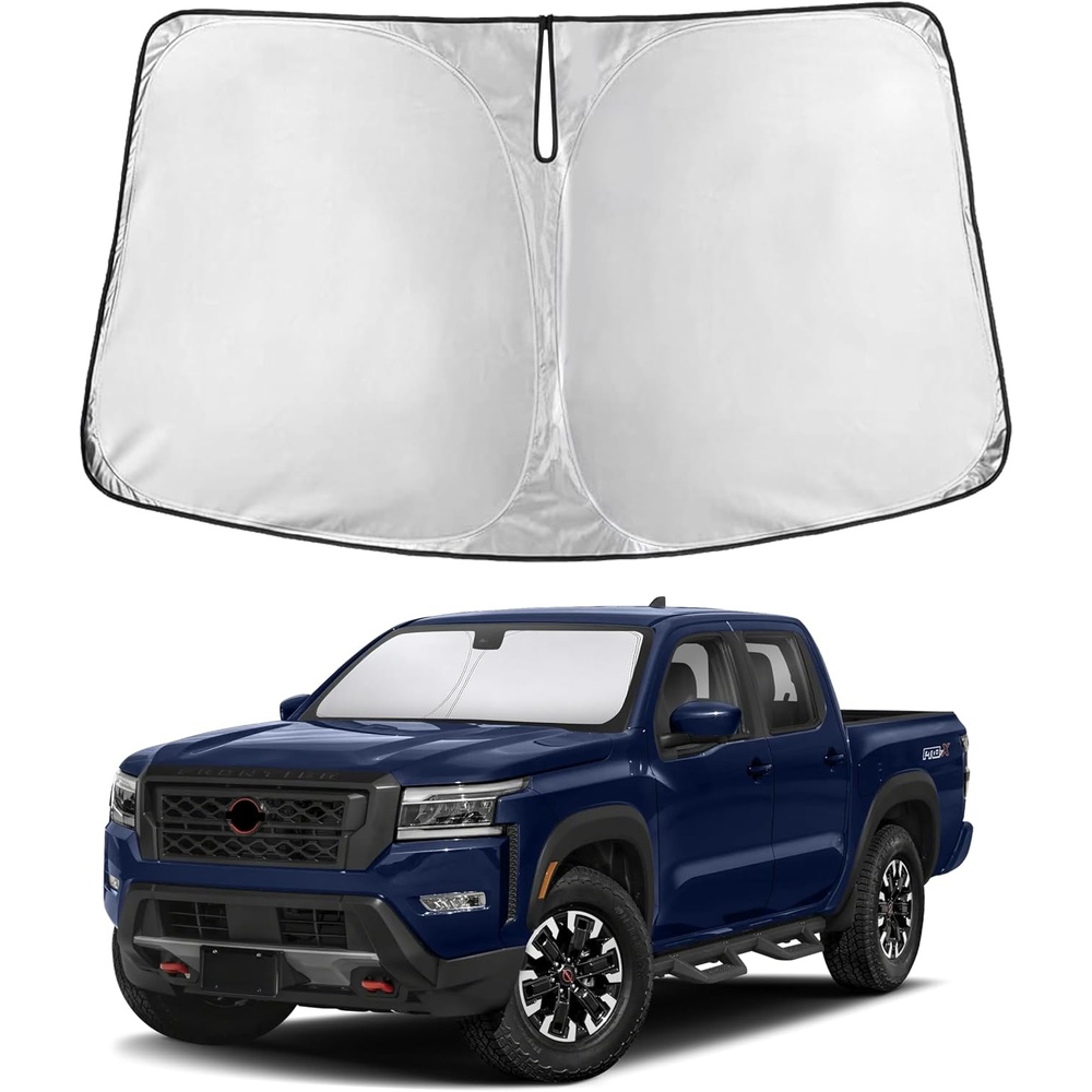image:imageEcoNour Windshield Sunshade Compatible for Nissan Frontier 20222025 2026 Sun Visor for Front Windshield amp Window Sun Shade Cover UV Heat Blocker amp Protector Car Accessories