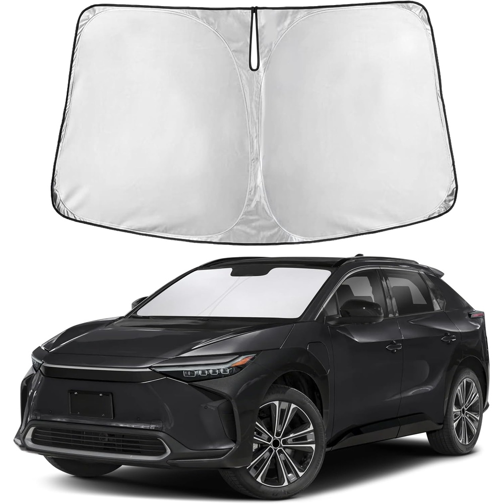 image:imageEcoNour Windshield Sunshade Compatible for Toyota bZ4X 2023 2024 2025 Sun Visor for Front Windshield amp Window Sun Shade Cover UV Heat Blocker amp Protector Car Accessories