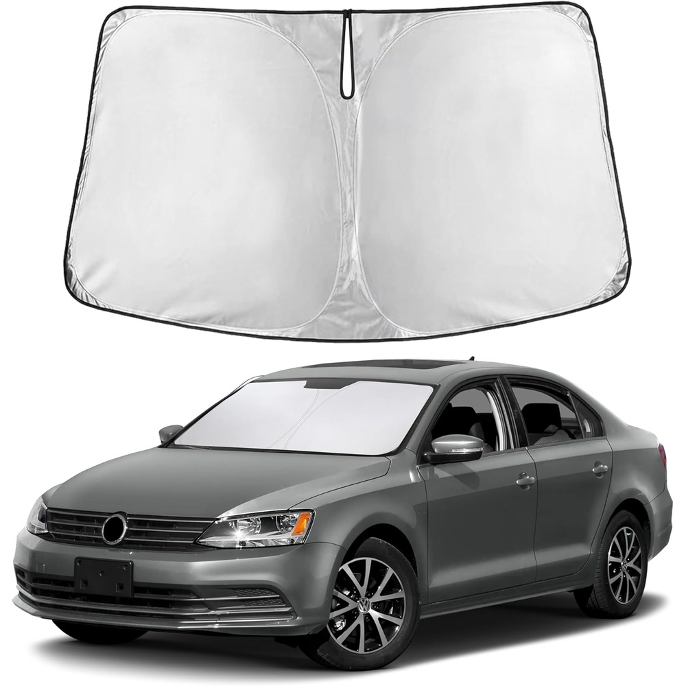 image:imageEcoNour Windshield Sunshade Compatible for Volkswagen VW Jetta 20112018 Sun Visor for Front Windshield amp Window Sun Shade Cover UV Heat Blocker amp Protector Car Accessories