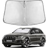 EcoNour Windshield Sunshade Compatible for Audi Q7 2016-2024 2025 2026 | Sun Visor for Front Windshield & Window Sun Shade Cover, UV Heat Blocker & Protector, Car Accessories