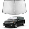 EcoNour Windshield Sunshade Compatible for Dodge Caravan 2008-2019 2020 | (Not for Dodge Grand Caravan) Sun Visor for Front Window Sun Shade Cover, UV Heat Protector, Car Accessories
