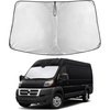 EcoNour Windshield Sunshade Compatible for Dodge RAM Promaster 2014-2026 | Sun Visor for Front Windshield & Window Sun Shade Cover, UV Heat Blocker & Protector, Car Accessories