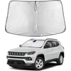EcoNour Windshield Sunshade Compatible for Jeep Compass 2017-2023 2024 2025 | Sun Visor for Front Windshield & Window Sun Shade Cover, UV Heat Blocker & Protector, Car Accessories