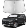 EcoNour Windshield Sunshade Compatible for Jeep GrandWagoneer 2022-2026 | Sun Visor for Front Windshield & Window Sun Shade Cover, UV Heat Blocker & Protector, Car Accessories