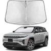 EcoNour Windshield Sunshade Compatible for Jeep Wagoneer 2022-2024 2025 | Sun Visor for Front Windshield & Window Sun Shade Cover, UV Heat Blocker & Protector, Car Accessories