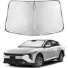 EcoNour Windshield Sunshade Compatible for Kia K4 2025 2026 | Sun Visor for Front Windshield & Window Sun Shade Cover, UV Heat Blocker & Protector, Car Accessories