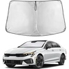 EcoNour Windshield Sunshade Compatible for Kia K5 2021-2024 2025 2026 | Sun Visor for Front Windshield & Window Sun Shade Cover, UV Heat Blocker & Protector, Car Accessories
