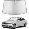 EcoNour Windshield Sunshade Compatible for Mercedes Benz C Class 2008-2014 | Sun Visor for Front Windshield & Window Sun Shade Cover, UV Heat Blocker & Protector, Car Accessories