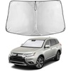 EcoNour Windshield Sunshade Compatible for Mitsubishi Outlander 2013-2021 | (Not for Outlander Sport) Sun Visor for Front Windshield & Window Sun Shade Cover, UV Protector, Car Accessories