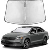 EcoNour Windshield Sunshade Compatible for Volkswagen VW Jetta 2011-2018 | Sun Visor for Front Windshield & Window Sun Shade Cover, UV Heat Blocker & Protector, Car Accessories