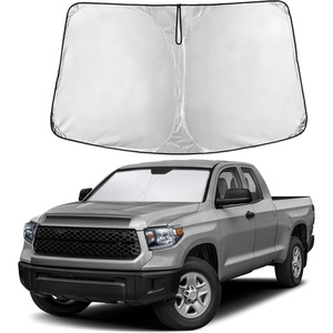EcoNour Windshield Sun Shade Compatible for Toyota Tundra 2022–2025 2026 | Custom Fit Pickup Truck Front Window Sunshade | Foldable UV & Heat Reflective Sun Visor