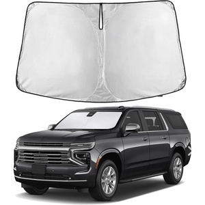 EcoNour Windshield Sunshade Compatible for Chevrolet Suburban 2021-2025 | Sun Visor for Front Windshield & Window Sun Shade Cover, UV Heat Blocker & Protector, Car Accessories