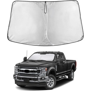 EcoNour Windshield Sunshade Compatible for Ford Super Duty 2017-2025 2026 | F250 F350 F450 F550 Sun Visor for Front Windshield & Window Sun Shade Cover, UV Heat Protector, Car Accessories
