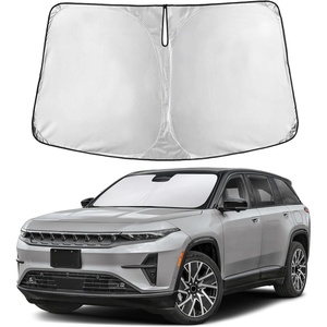 EcoNour Windshield Sunshade Compatible for Jeep Wagoneer 2022-2024 2025 | Sun Visor for Front Windshield & Window Sun Shade Cover, UV Heat Blocker & Protector, Car Accessories