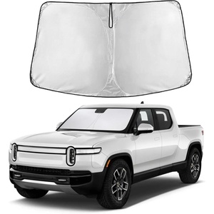 EcoNour Windshield Sunshade Compatible for Rivian R1T 2022-2024 2025 2026 | Sun Visor for Front Windshield & Window Sun Shade Cover, UV Heat Blocker & Protector, Car Accessories