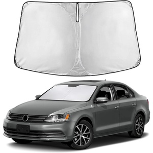 EcoNour Windshield Sunshade Compatible for Volkswagen VW Jetta 2011-2018 | Sun Visor for Front Windshield & Window Sun Shade Cover, UV Heat Blocker & Protector, Car Accessories