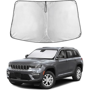 EcoNour Windshield Sunshade for Jeep Grand Cherokee 2011-2024 2025 2026 | Sun Visor for Front Windshield & Window Sun Shade Cover, UV Heat Blocker & Protector, Car Accessories