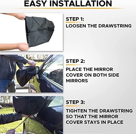 image:imageEcoNour Windshield Cover for Ice and Snow Windshield Snow Cover with Side Mirror Cover amp Wiper Protection Oxford Fabric Winter Cover for Pickup Trucks SUV amp Mini Van XLarge 74x43Standard