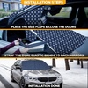 EcoNour Windshield Cover for Ice and Snow | Windshield Snow Cover with Side Mirror Cover & Wiper Protection | Oxford Fabric Winter Cover for Pickup Trucks, SUV & Mini Van | X-Large (74″x43″)(Medium Blue)