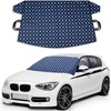 EcoNour Windshield Cover for Ice and Snow | Windshield Snow Cover with Side Mirror Cover & Wiper Protection | Oxford Fabric Winter Cover for Pickup Trucks, SUV & Mini Van | X-Large (74″x43″)(Medium Blue)
