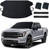 EcoNour Windshield Cover for Ice and Snow | Windshield Snow Cover with Side Mirror Cover & Wiper Protection | Oxford Fabric Winter Cover for Pickup Trucks, SUV & Mini Van | X-Large (74″x43″)(XXX-large)