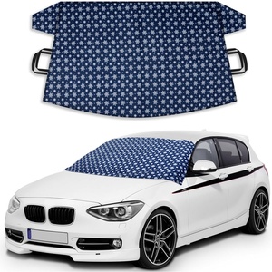EcoNour Windshield Cover for Ice and Snow | Windshield Snow Cover with Side Mirror Cover & Wiper Protection | Oxford Fabric Winter Cover for Pickup Trucks, SUV & Mini Van | X-Large (74″x43″)(Medium Blue)